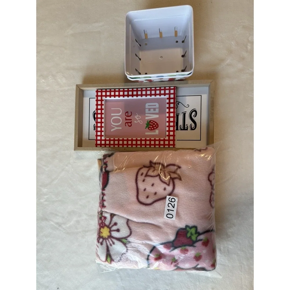Strawberry Shortcake Blanket Photography Props For Pet Or Child Photo Shoot
